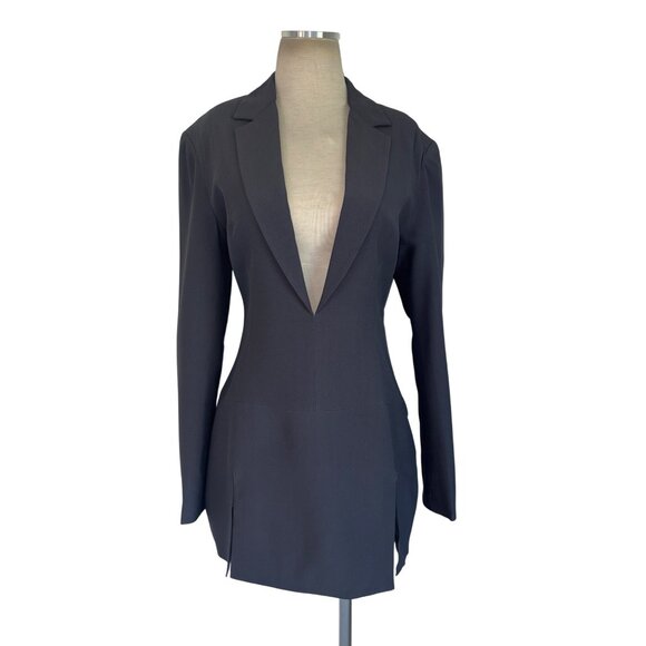 PRISCAVera Mini Jacket Dress in Charcoal Medium Womens Mini Blazer - Picture 5 of 12